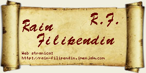 Rain Filipendin vizit kartica